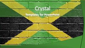  Presentation with jamaica - Slides consisting of world flags - flag of jamaica painted onto background and a shamrock green colored foreground