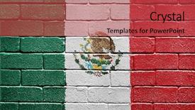  Presentation with mexico flag - Cool new PPT theme with world flags - flag of mexico painted onto backdrop and a red colored foreground