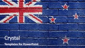  Presentation with world flag - Slide deck consisting of world flags - flag of new zealand painted background and a navy blue colored foreground