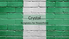  Presentation with world flag - Presentation theme having world flags - flag of nigeria painted onto background and a ocean colored foreground