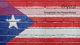  Presentation with world flag - Audience pleasing slides consisting of world flags - flag of puerto rico painted backdrop and a red colored foreground