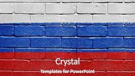  Presentation with russia flag - Amazing theme having world flags - flag of russia painted onto backdrop and a crimson colored foreground