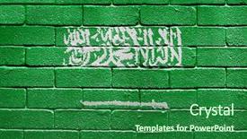  Presentation with saudi arabia - Cool new slides with world flags - flag of saudi arabia painted backdrop and a forest green colored foreground