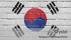  Presentation with korea flag - Audience pleasing presentation consisting of world flags - flag of south korea painted backdrop and a light gray colored foreground