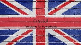  Presentation with united kingdom - Presentation design having world flags - flag of the united kingdom background and a red colored foreground