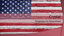  Presentation with world flag - PPT theme consisting of world flags - flag of the united states background and a coral colored foreground