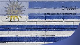  Presentation with uruguay - Presentation enhanced with world flags - flag of uruguay painted onto background and a teal colored foreground