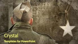  Presentation with world flags - PPT layouts consisting of world flags - us army soldier background and a tawny brown colored foreground