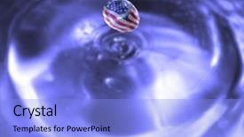 Presentation with water droplet - PPT layouts with world flags sphere - american flag water droplet background and a light blue colored foreground