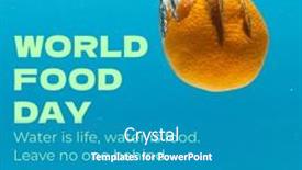  Presentation with celebrate life - Presentation enhanced with world-food-day-and-water background and a  colored foreground
