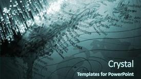  Presentation with fiber optics - Presentation theme with world globe road - fiber optics background with lots background and a tawny brown colored foreground