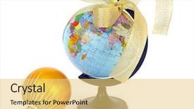  Presentation with white christmas - Presentation theme consisting of world globe russian and christmas background and a  colored foreground