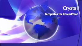  Presentation with world flags and globe - Slides featuring world globe background and a cobalt blue colored foreground