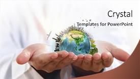  Presentation with apa style for care plan - Slide set enhanced with world hands - care and protect our planet background and a white colored foreground