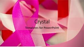  Presentation with world cancer day - Slides featuring world health day - close-up of cancer awareness ribbons background and a coral colored foreground