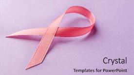  Presentation with light pink - PPT theme with world health organization - pink ribbon symbol on light background and a light blue colored foreground