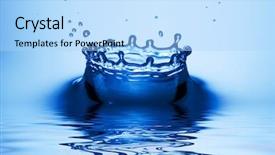  Presentation with gravity rain blue water drop splash - Colorful presentation theme enhanced with world healthcare - abstract blue water splash background backdrop and a  colored foreground