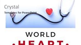 Presentation with global health - Slide deck featuring world-heart-day-text background and a white colored foreground