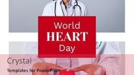  Presentation with global red - Presentation with world-heart-day-text background and a red colored foreground