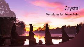  Presentation with cambodia - Cool new slide deck with world heritage - angkor cambodia backdrop and a lemonade colored foreground