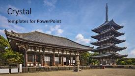  Presentation with japan - Cool new PPT layouts with world heritage - kofuku-ji temple in nara japan backdrop and a  colored foreground