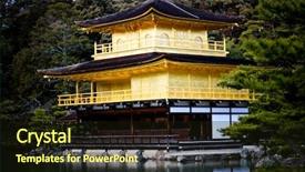  Presentation with world heritage - Audience pleasing PPT theme consisting of world heritage site in japan backdrop and a wine colored foreground