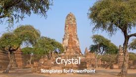  Presentation with historical heritage - Beautiful PPT layouts featuring world heritage site in thailand backdrop and a coral colored foreground