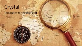  Presentation with world history - Beautiful PPT theme featuring world history - old brass compass backdrop and a yellow colored foreground