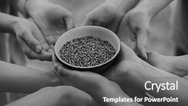  Presentation with world hunger - Colorful slide deck enhanced with world hunger - poverty concept poor people holding backdrop and a dark gray colored foreground