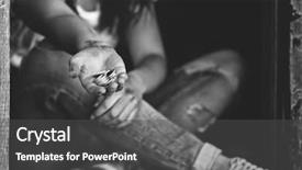  Presentation with poverty - Amazing slide deck having world hunger - poverty concept poor woman begging backdrop and a dark gray colored foreground
