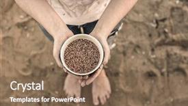  Presentation with world hunger - PPT layouts consisting of world hunger - poverty concept poor woman holding background and a violet colored foreground