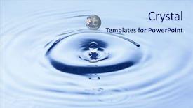  Presentation with water drop - Beautiful presentation featuring world in a water drop backdrop and a sky blue colored foreground