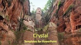  Presentation with buddha - Presentation design consisting of world in leshan china background and a tawny brown colored foreground
