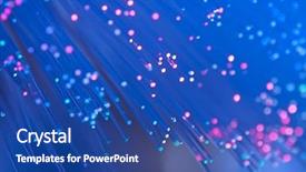  Presentation with cables - Colorful PPT layouts enhanced with world internet - network cables patch panel backdrop and a ocean colored foreground