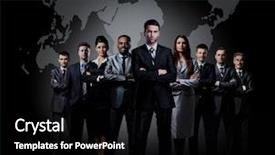  Presentation with business leaders - Colorful PPT layouts enhanced with world leaders - full-length portrait of group backdrop and a black colored foreground