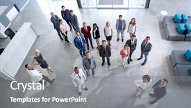  Presentation with community - Audience pleasing theme consisting of world leaders - international global multicultural community backdrop and a gray colored foreground