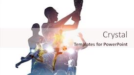  Presentation with game world - Amazing slide set having world-loved-game-mixed-media backdrop and a sky blue colored foreground