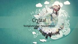  Presentation with nasa - Audience pleasing theme consisting of world luanguage - wideangle picture of funny schoolgirl backdrop and a seafoam green colored foreground