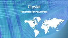  Presentation with world map - Theme enhanced with world map digital economy background background and a teal colored foreground