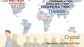  Presentation with pink and blue acrylic smoke white - Presentation featuring world map economy - international team cooperation with white background and a cream colored foreground