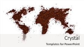  Presentation with world map doctors - Presentation theme having world map made of coffee background and a lemonade colored foreground