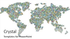  Presentation with world map - Beautiful PPT layouts featuring world map made of nature backdrop and a white colored foreground