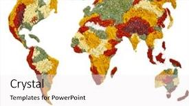  Presentation with old map aged world vintage - Slide deck with world map of spices background and a white colored foreground