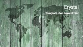  Presentation with old map - Audience pleasing presentation design consisting of world map on old wooden backdrop and a gray colored foreground