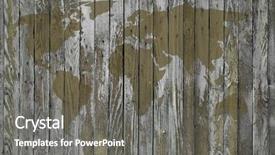  Presentation with old map - Cool new slide set with world map on old wooden backdrop and a gray colored foreground