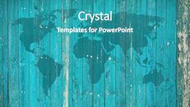  Presentation with old map - PPT layouts having world map on old wooden background and a teal colored foreground