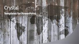  Presentation with old map - Amazing presentation having world map on old wooden backdrop and a dark gray colored foreground