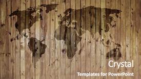  Presentation with old map - Audience pleasing slides consisting of world map on old wooden backdrop and a coral colored foreground