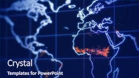  Presentation with world map doctors - Amazing theme having world map on the lcd backdrop and a navy blue colored foreground