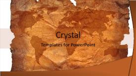  Presentation with map vintage - Colorful slides enhanced with world map on vintage paper backdrop and a gold colored foreground